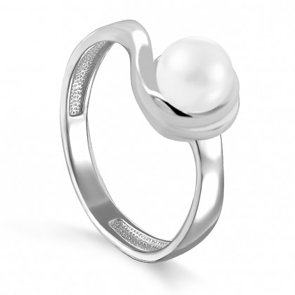Кольцо из серебра с жемчугом имитационным